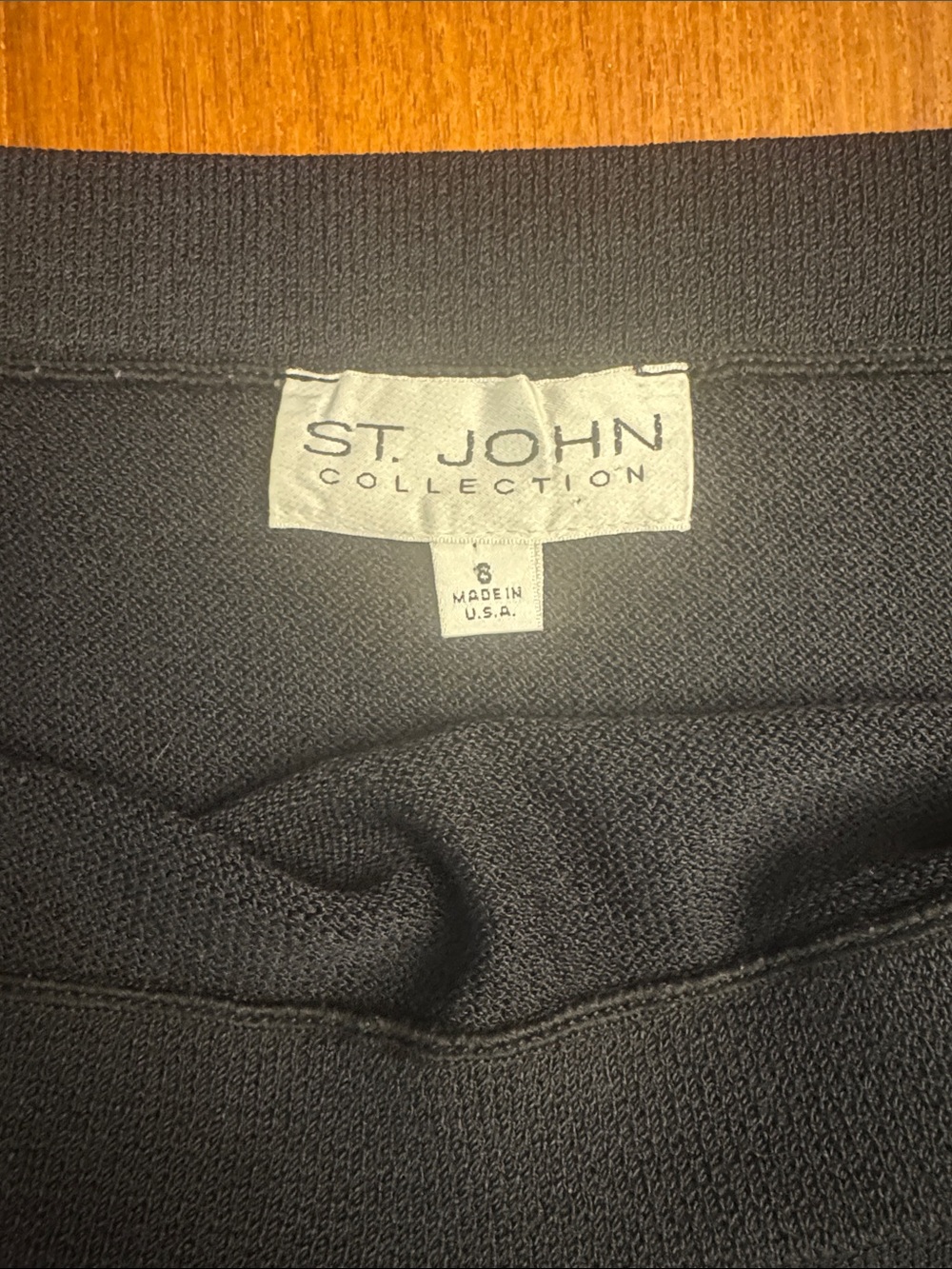 St. John Black Knit Skirt with Pleated Hem - Picture 2 of 4